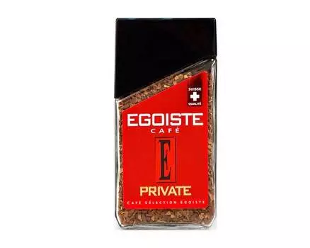 Кофе растворимый Egoiste Private, 100 г стеклянная банка (Эгоист)