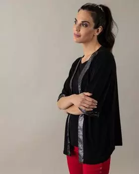 Блуза 2 в 1, р. 48, цвет черный