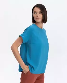 Блузка, р. 54, цвет синий