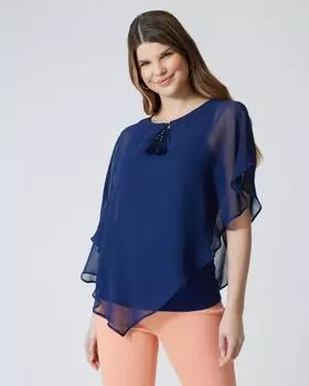 Блузка, р. 60, цвет морской