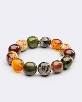 Браслет из янтаря разных цветов Ages of Amber