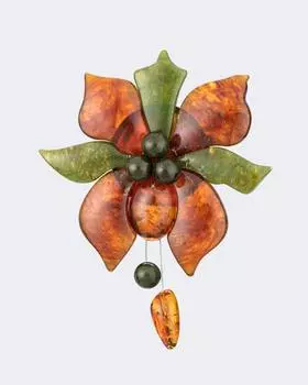 Брошь цветок Ages of Amber