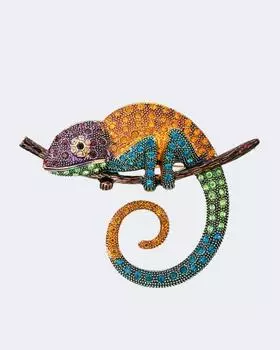 Брошь-хамелеон Selena