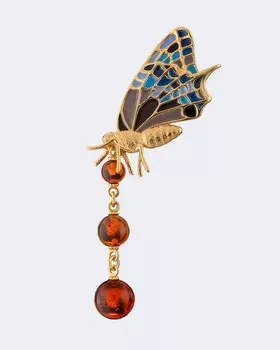 Брошь в форме бабочки Ages of Amber