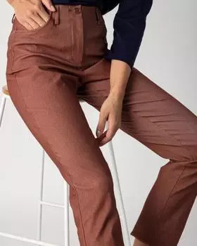 Брюки, р. 54, цвет каштан