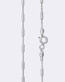 Цепь фантазийная из серебра с родированием