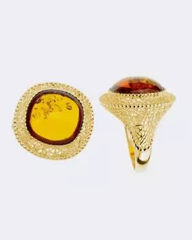Кольцо ажурное из серебра Sun Stone