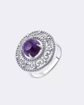 Кольцо фантазийное с чароитом Diamant