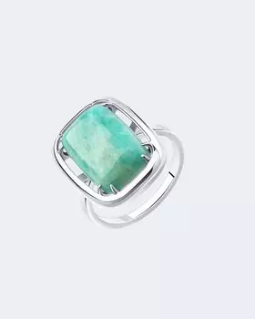 Кольцо из серебра с амазонитом Diamant