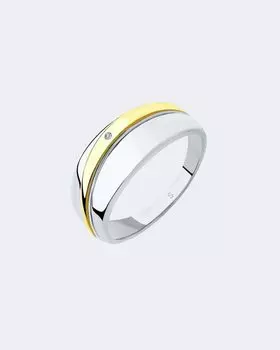Кольцо из серебра с бриллиантом Diamant