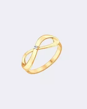 Кольцо из серебра с бриллиантом Diamant