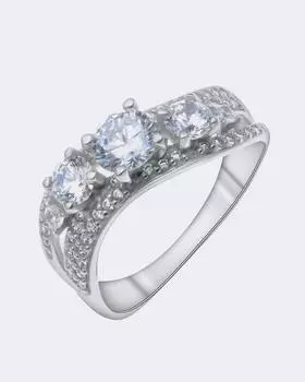 Кольцо с асимметричной дорожкой