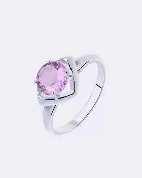 Кольцо с круглым аметистом Diamant