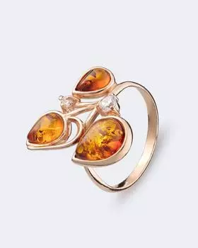Кольцо с лепестками Ages of Amber