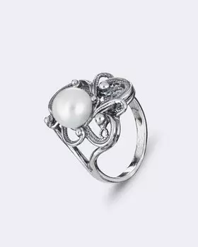 Кольцо серебряное с жемчугом
