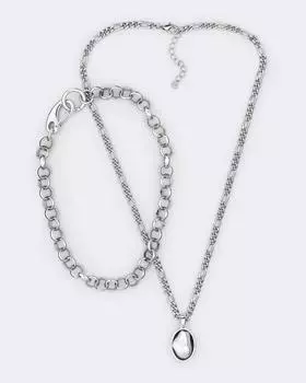 Колье двойное с жемчужиной Selena