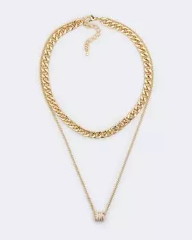 Колье двойное со вставкой Selena