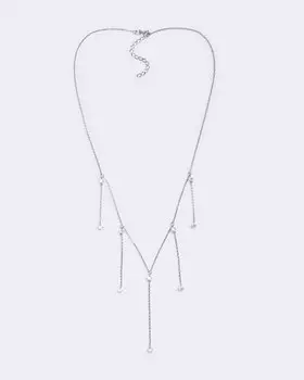 Колье из серебра с подвесными элементами