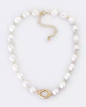 Колье с жемчужными вставками Selena