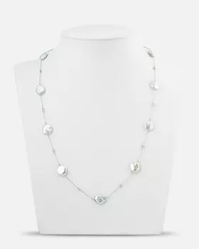 Колье серебряное с барочным жемчугом