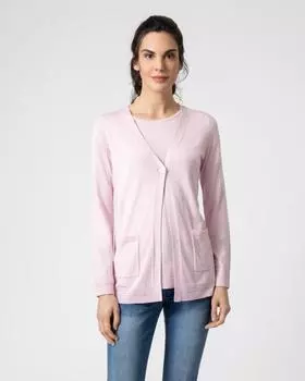 Комплект: кардиган и топ, р. 60, цвет нежно-розовый