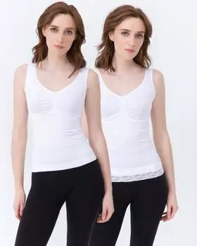 Корсет-майка, 2 шт., р. XXXL, цвет белый