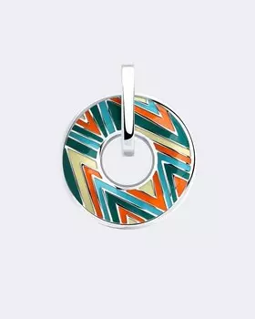 Кулон из серебра с разноцветной эмалью Diamant