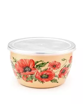 Миска эмалированная с крышкой 2,4 л Metrot Маки