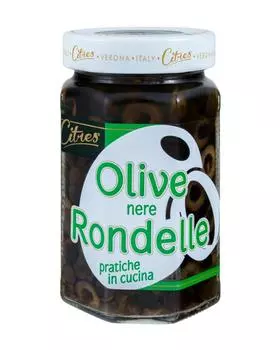 Оливки черные без косточки резаные, 290 г Citres