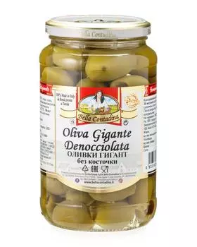 Оливки гигантские без косточки, 580 мл Bella Contadina