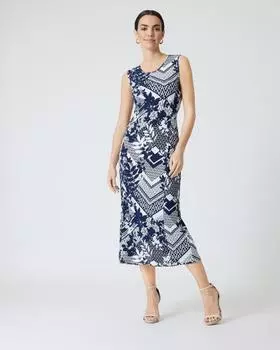 Платье, р. 52, цвет морской