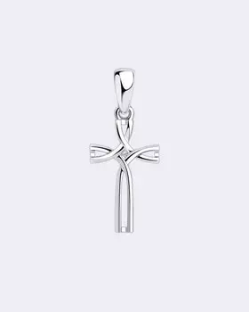 Подвеска из серебра с бриллиантом Diamant