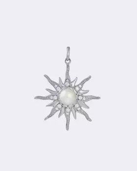 Подвеска «Звезда» с жемчугом и фианитами