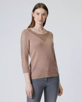 Пуловер, р. 58, цвет молочный кофе