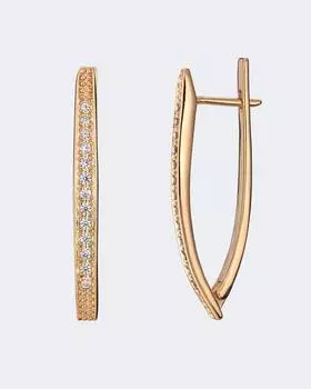 Серьги, цвет золото