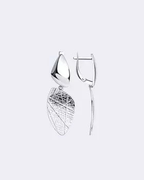 Серьги из серебра длинные Sokolov