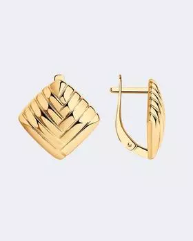Серьги из серебра квадратные Sokolov