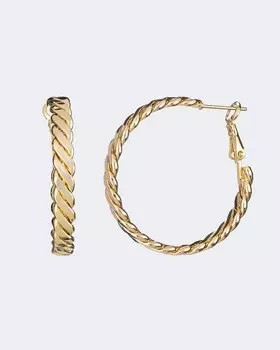 Серьги-кольца плетеные Selena