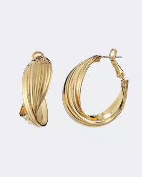 Серьги-конго с проволочным плетением Selena