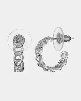 Серьги-конго в виде цепей, цвет родирование