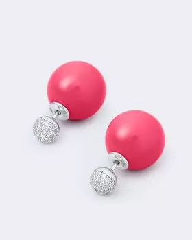 Серьги-пуссеты двусторонние 6х12 мм