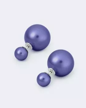 Серьги-пуссеты двусторонние 7х14мм