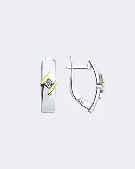 Серьги с бриллиантом Diamant
