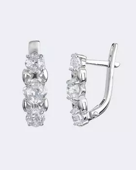 Серьги с фианитами