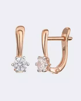 Серьги с фианитами