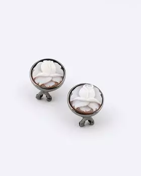 Серьги с розой Cameo Italiano