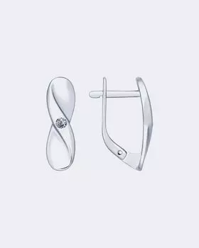 Серьги в серебре с бриллиантами Diamant