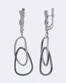 Серебряные серьги биколор из коллекции «Антик» Salto Gioielli Антик