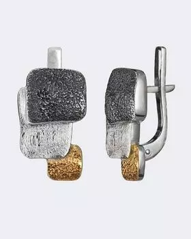 Серебряные серьги из коллекции «Геометрия» Salto Gioielli Геометрия