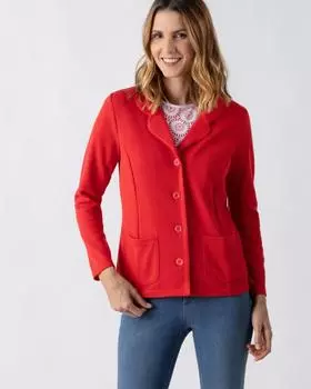 Сет: жакет и блузка, р. 60, цвет красный